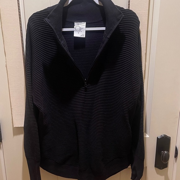 Aerie Black Ribbed Knit Top - Picture 1 of 4